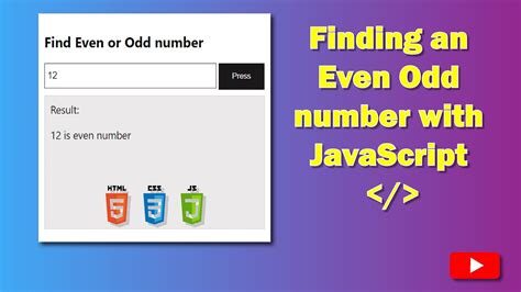 javascript even or odd|Check If Number Is Even/Odd .